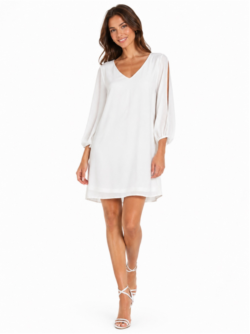 Lulus Ivory Long Sleeve Mini Dress Size M